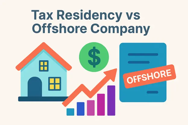 Difference between Tax Residency vs Offshore Companies 2025 Guide
